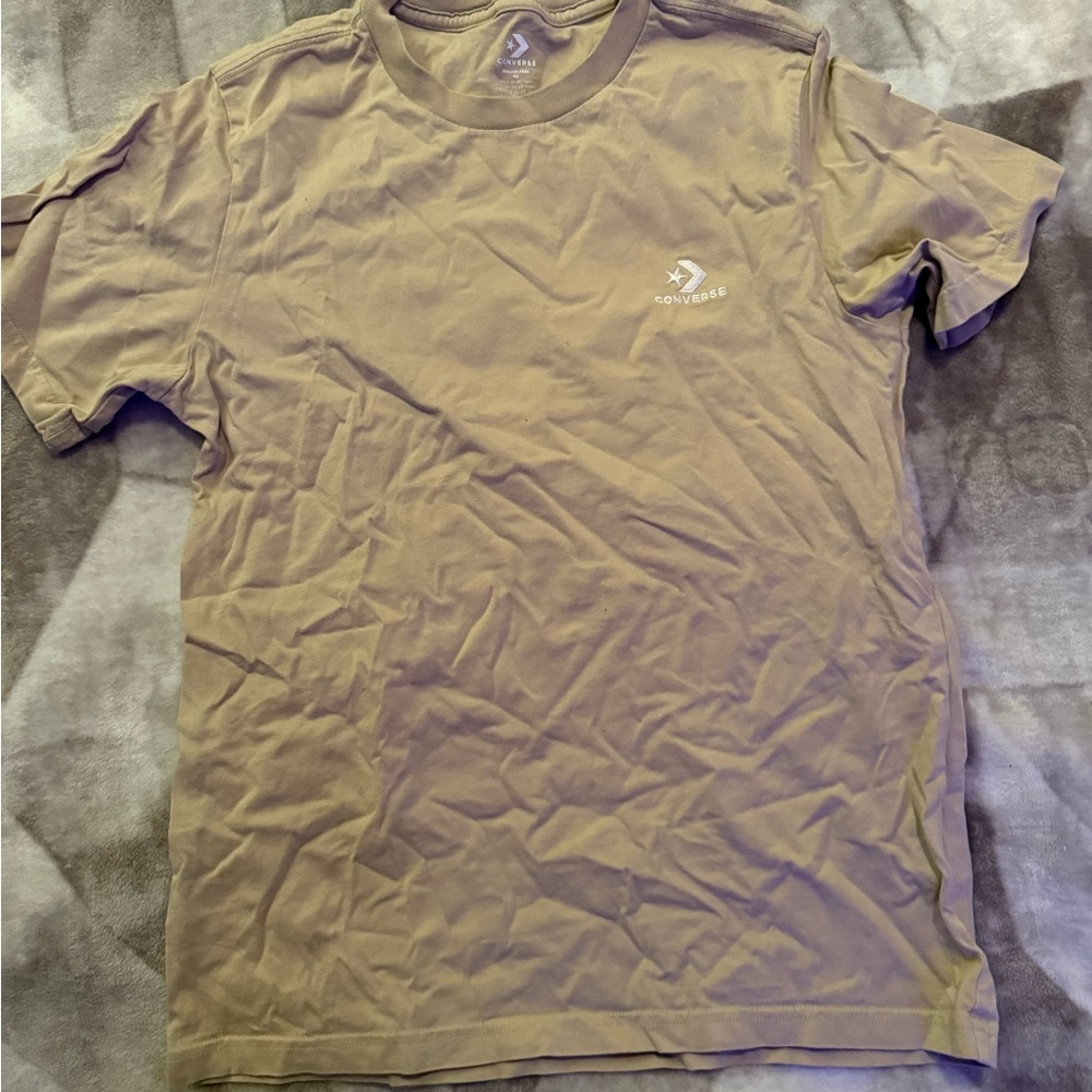 Converse Men's Short Sleeve Beige Tee